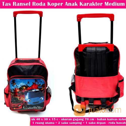 Tas Sekolah roda Ransel Bus Red - Blue