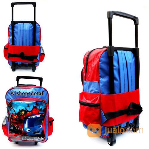 Tas Sekolah roda Ransel Bus Red - Blue