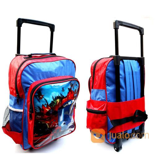Tas Sekolah roda Ransel Bus Red - Blue
