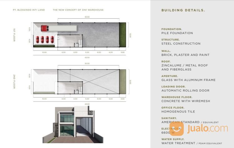 Gudang blessindo legok tangerang Gudang industri siap pakai
