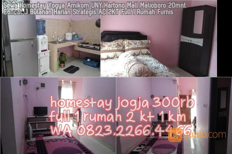 Sewa Homestay Yogya Amikom UNY Hartono Mall Malioboro 20mnt Concat J Bulanan Harian Strategis AC 2KT