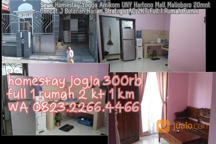 Sewa Homestay Yogya Amikom UNY Hartono Mall Malioboro 20mnt Concat J Bulanan Harian Strategis AC 2KT