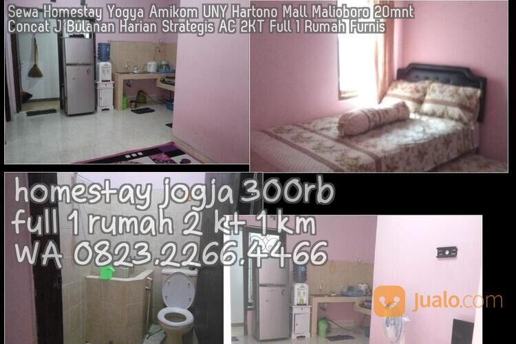 Sewa Homestay Yogya Amikom UNY Hartono Mall Malioboro 20mnt Concat J Bulanan Harian Strategis AC 2KT