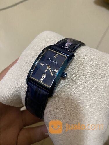 Bonia Feat Swarovski Women Watch Blue Navy Jam Tangan Wanita Original Garansi Resmi