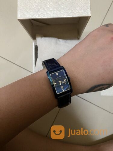 Bonia Feat Swarovski Women Watch Blue Navy Jam Tangan Wanita Original Garansi Resmi