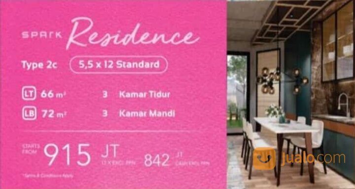 Rumah murah DP 0% lokasi depan Taman wisata Danau Meikarta