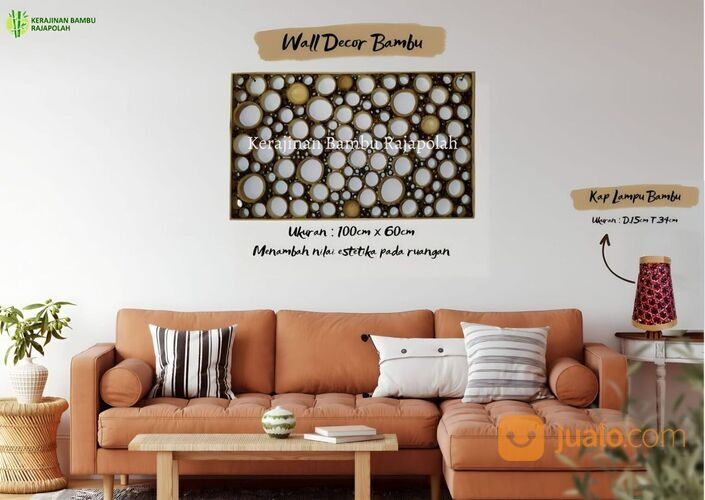 Wall Decor Bambu/Dekorasi Hiasan Dinding Model Bolong kecil besar