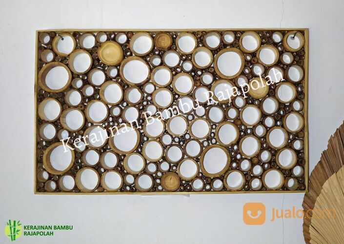 Wall Decor Bambu/Dekorasi Hiasan Dinding Model Bolong kecil besar