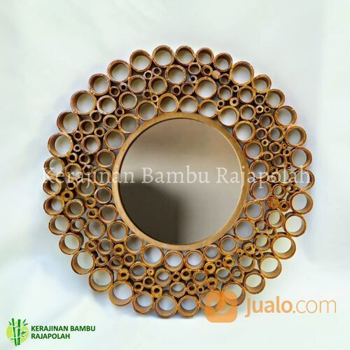 Cermin Wall Decor Dinding Ruang Tamu Bambu/Hiasan Dinding Home Decor