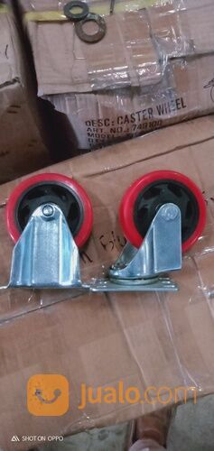 Roda troli karet nilon telfon 2 in - 12 in