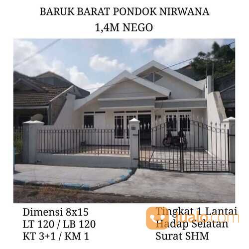 Rumah Baruk Barat Pondok Nirwana Surabaya dkt Rungkut Bebas Banjir Nego