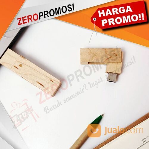 USB Flashdisk Gantungan Kunci Kayu Swivel FDWD21