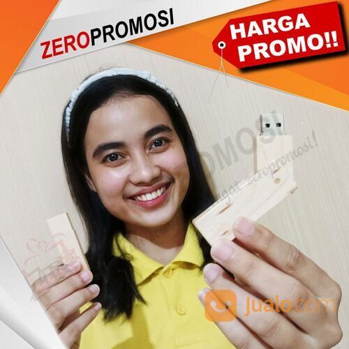 USB Flashdisk Gantungan Kunci Kayu Swivel FDWD21