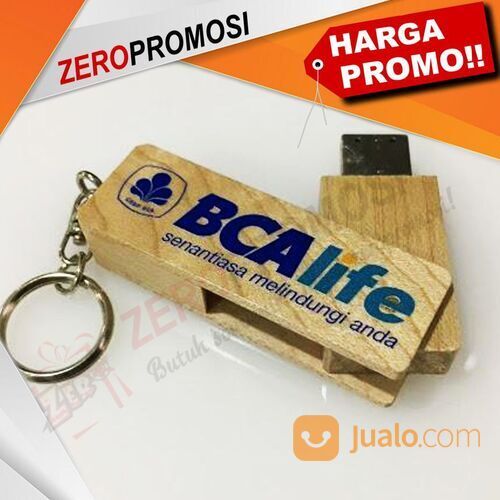 USB Flashdisk Gantungan Kunci Kayu Swivel FDWD21