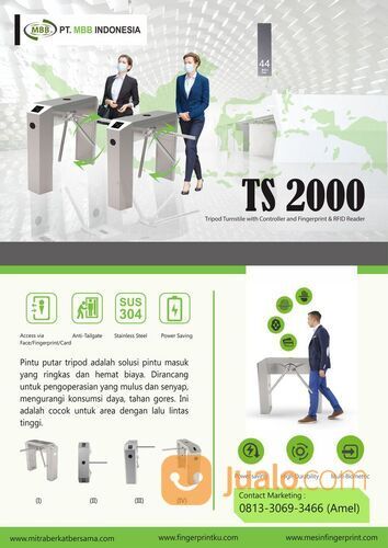 Entrance Palang Pintu Masuk - Tripod Turnstile Swing barrier Stasiun / Kolam Renang / Tempat Wisata