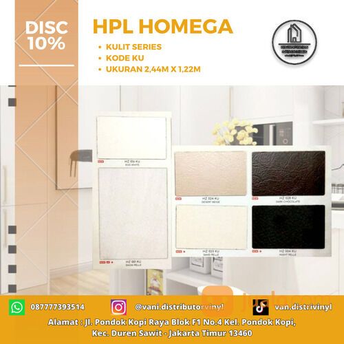 HOMEGA HPL Kulit Series Kode KU Ukuran Triplek