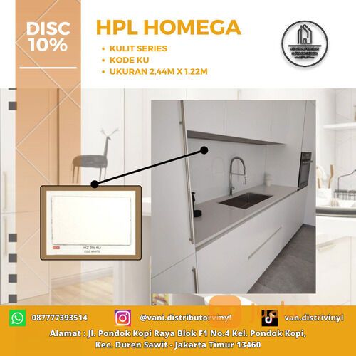 HOMEGA HPL Kulit Series Kode KU Ukuran Triplek