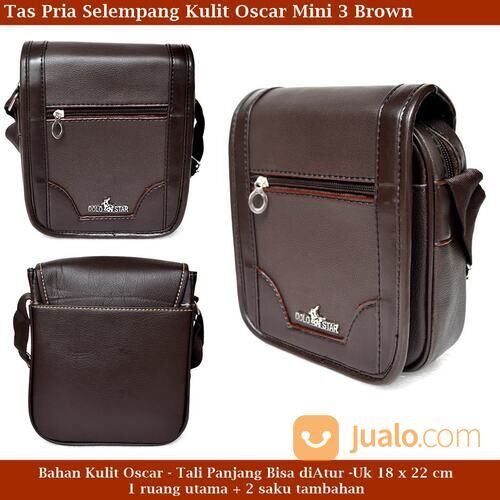 Sling bag Tas Kulit selempang Pria Boxy Oscar Mini