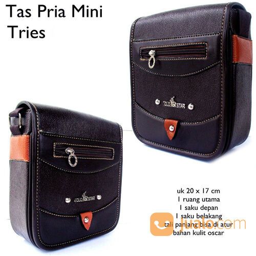 Sling bag Tas Kulit selempang Pria Boxy Oscar Mini