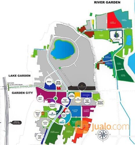 Rumah siap huni 2 lantai lebar 7x25 type 4KT Cluster Palm Spring JGC Jakarta Gar den City Cakung