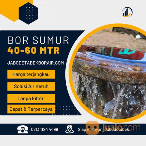 Paket Bor Sumur 60 Meter Pompa Satelit Terhindar Zat Besi Air Kualitas Bagus Bekasi
