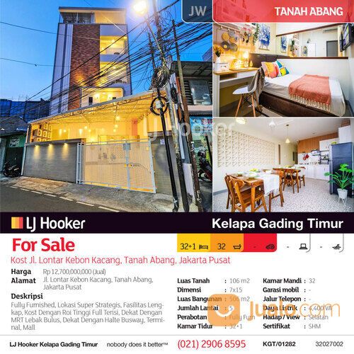 Kost Jl. Lontar Kebon Kacang, Tanah Abang, Jakarta Pusat