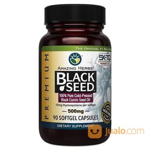 Amazing Herbs Habbatussauda Jintan Hitam Black Cumin Seed 500mg 90 Softgel Capsule