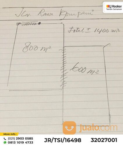 (TSI/16498) Kavling Jl. Raya Rawa Kompeni, Benda, 1.400 m², SHM