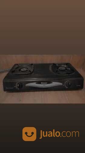 Kompor Gas Dua Tungku Rinnai RI-522C, Tabung Gas 3kg, Selang & Adaptor Tabung Gas