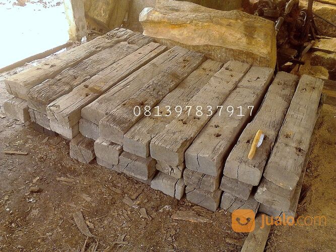 ULIN Wooden steping Rustic Kayu Ulin bekas bantalan rel Lori tebu