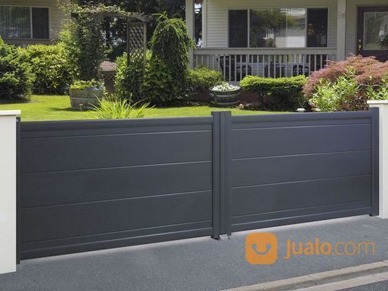 pagar gerbang full plat