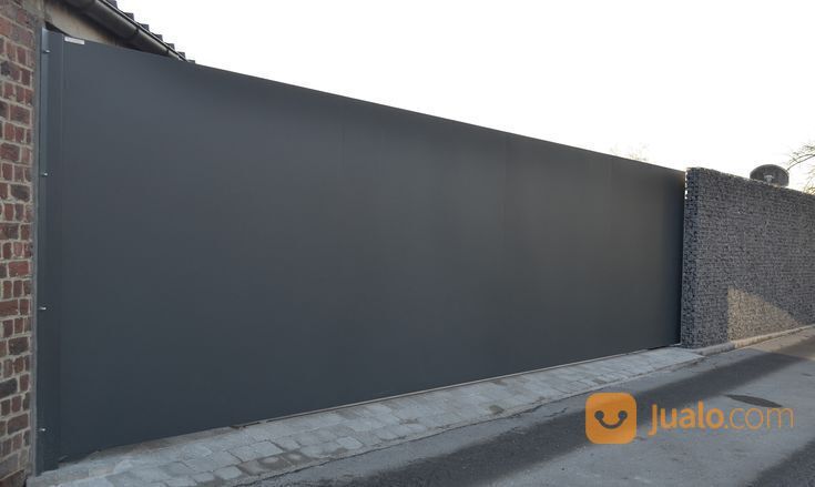 pagar gerbang full plat