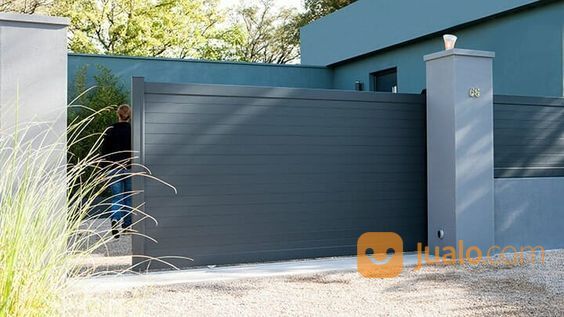 pagar gerbang full plat