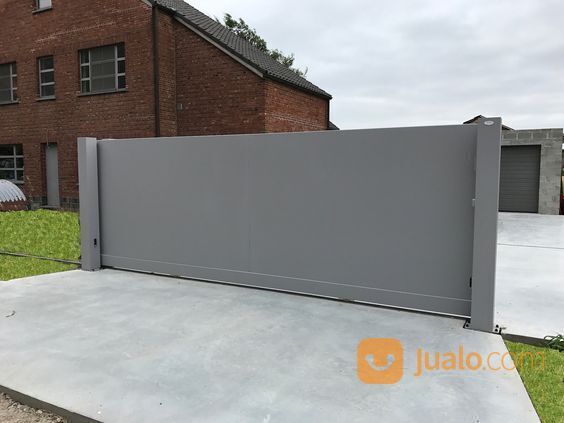 pagar gerbang full plat