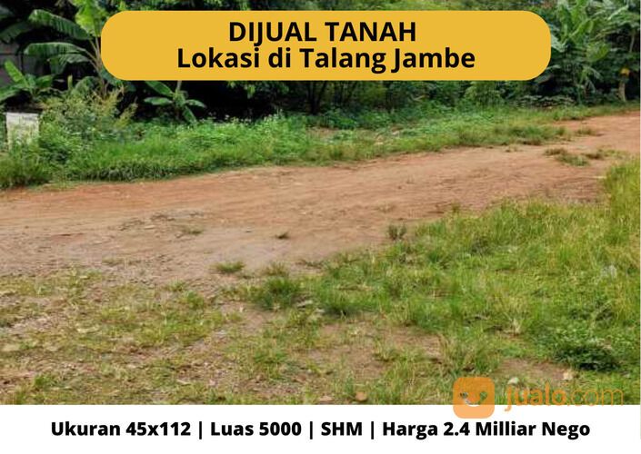 Tanah Kosong Siap Bangun Lokasi Talang Jambe Palembang Ukuran 45x112