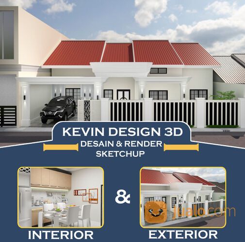 JASA DESIGN & RENDER SKETCHUP (INTERIOR & EXTERIOR)