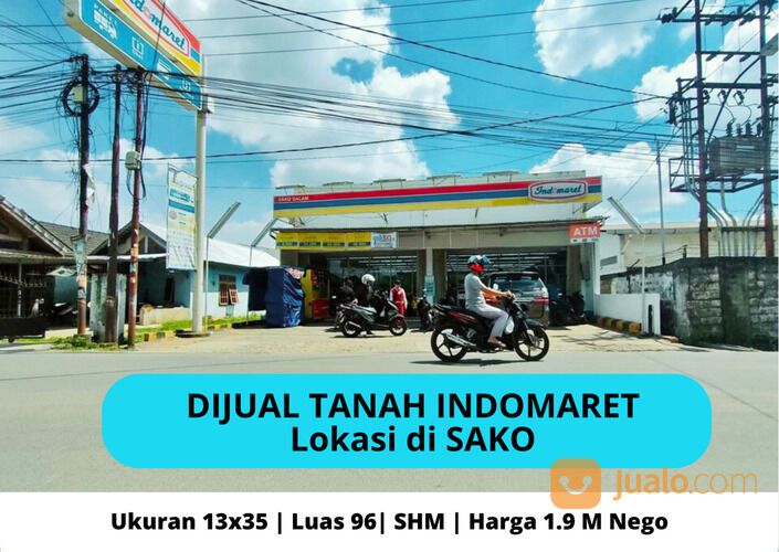 Tanah SHM dan Ruko Indomaret Lokasi Sako Ukuran 13x35 Harga Nego