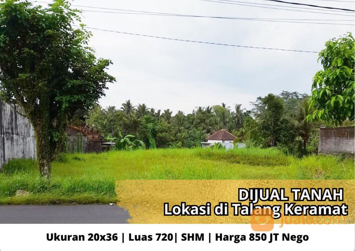 Tanah Kosong Siap Bangun Lokasi Talang Keramat | Luas 720 | SHM | Harga Nego