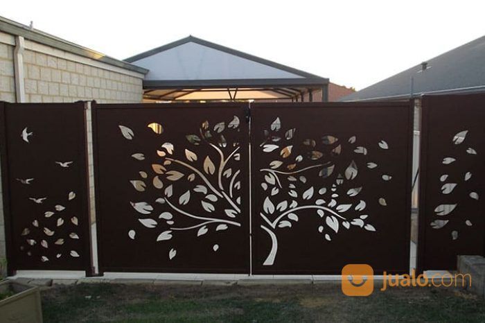 pager besi plat laser cutting minimalis