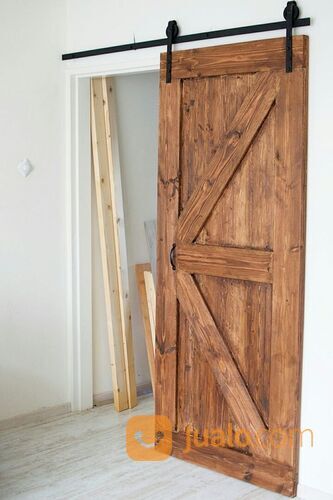 pintu geser kayu
