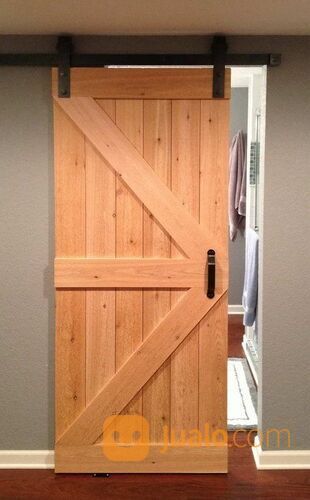 pintu geser kayu