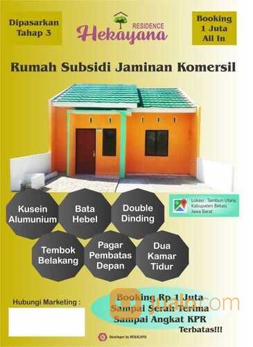Rumah Subsidi Exclusive Lokasi Pinggiran Jakarta "HEKAYANA RESIDENCE 3 Tambun"