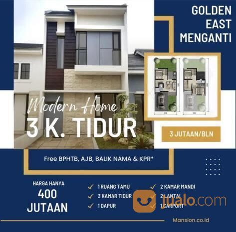 RUMAH GOLDEN EAST MENGANTI PRANTI GRESIK FREE BEBAS BIAYA TANPA DP BISA KPR