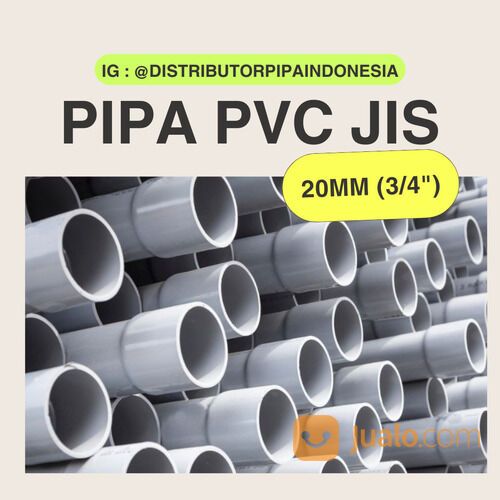 PIPA PVC JIS UKURAN 3/4" ATAU 20MM