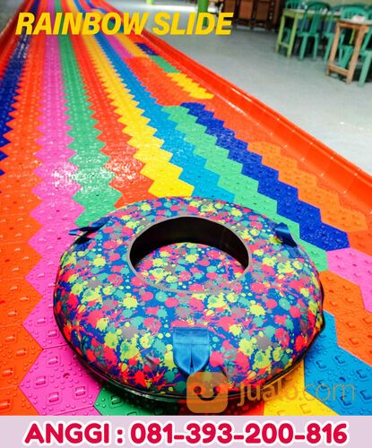 rainbow slide perosotan pelangi custom - odong odong