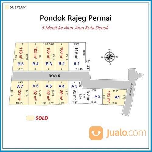 Pondok Rajek Permai Kavling Cantik SHM, Dekat Pasar Pucung Depok