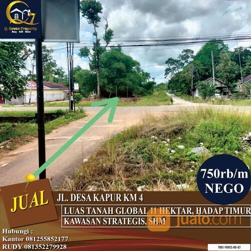 Tanah jalan desa kapur sampai sungai Kapuas