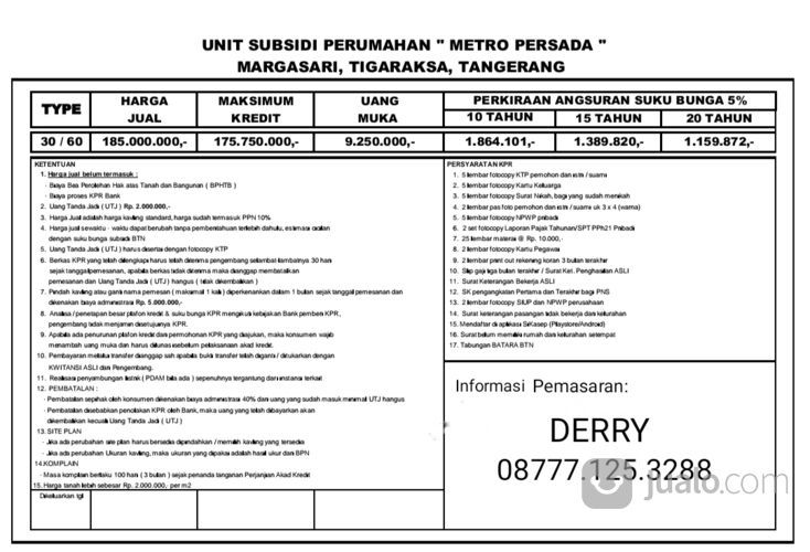 Metro persada margasari tigaraksa