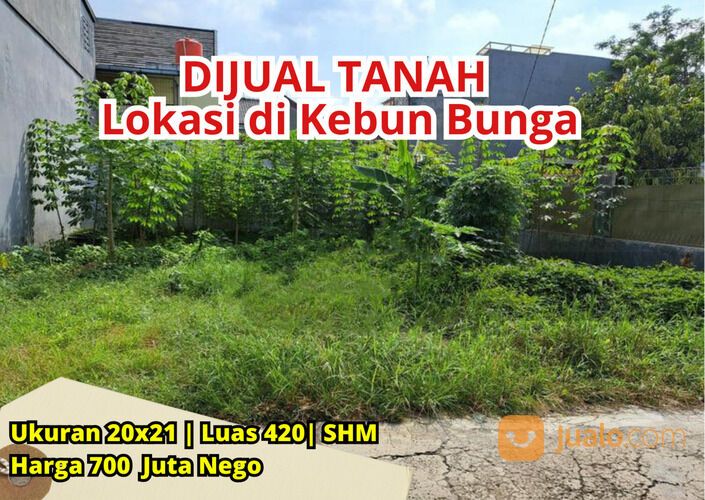Tanah Kosong Ukuran 10x21 Luas 210 Lokasi KM 09 Kebun Bunga