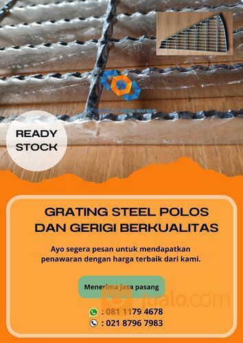 GRATING STEEL GALVANIS DAN HDG UK 600 CM X 90 CM BISA CUSTOME